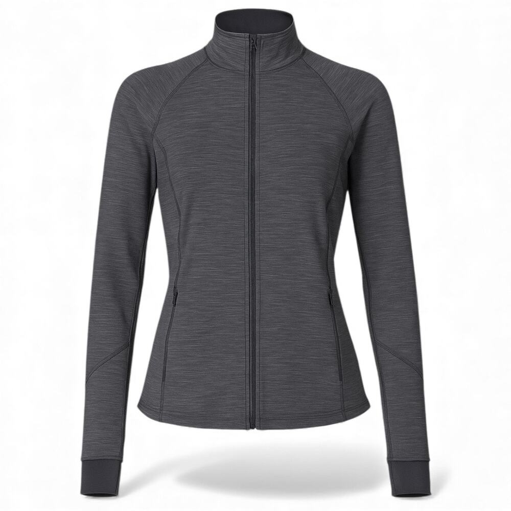 Lululemon Women's 10 Gait Keeper Jacket Heathered Black Zip Up Water Resistant